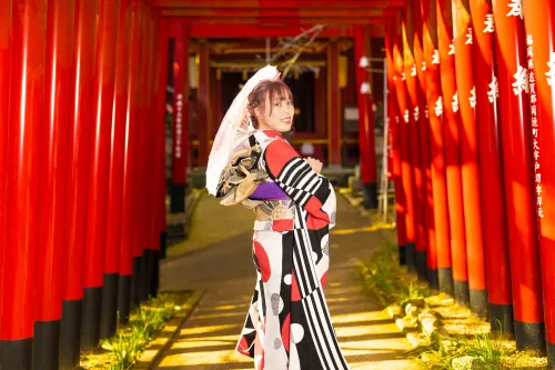 【福岡県福津市で成人式撮影】福津市にある宮地嶽神社で、成人式の前撮り撮影を行いました。7