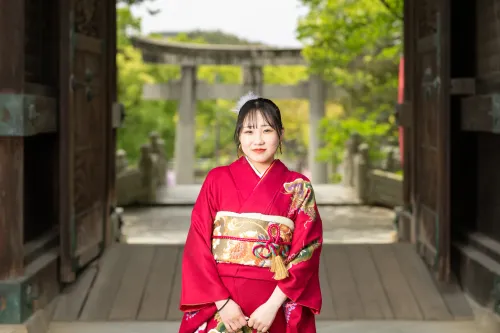 成人式の後撮り撮影です。