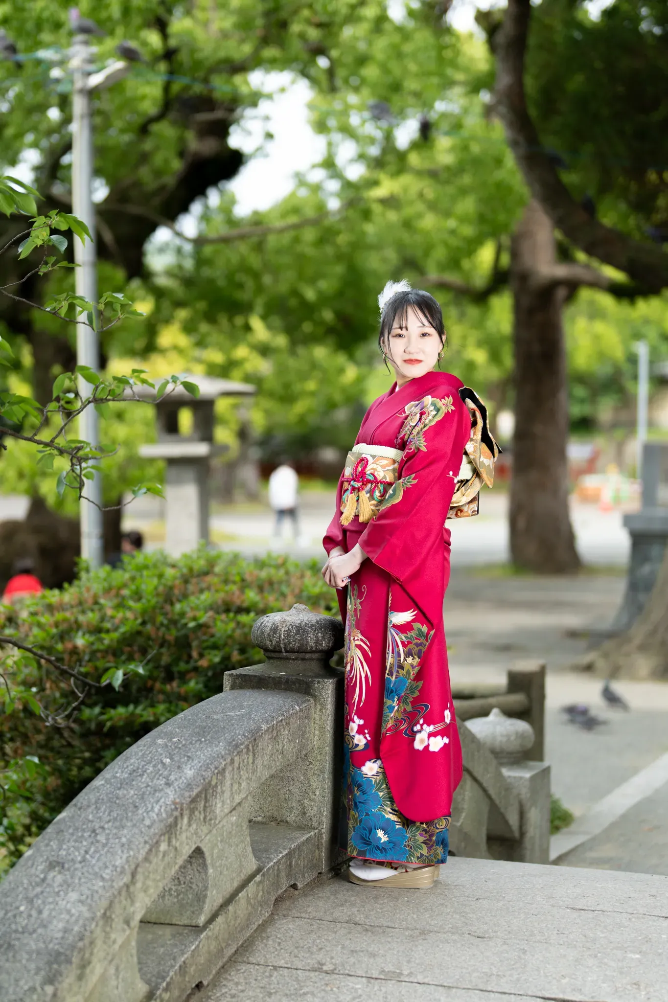【福岡県福岡市東区で成人式撮影】成人式の後撮りの撮影です。香椎宮は敷地が広く、さまざまなカットを撮影することができる素晴らしい場所です。10