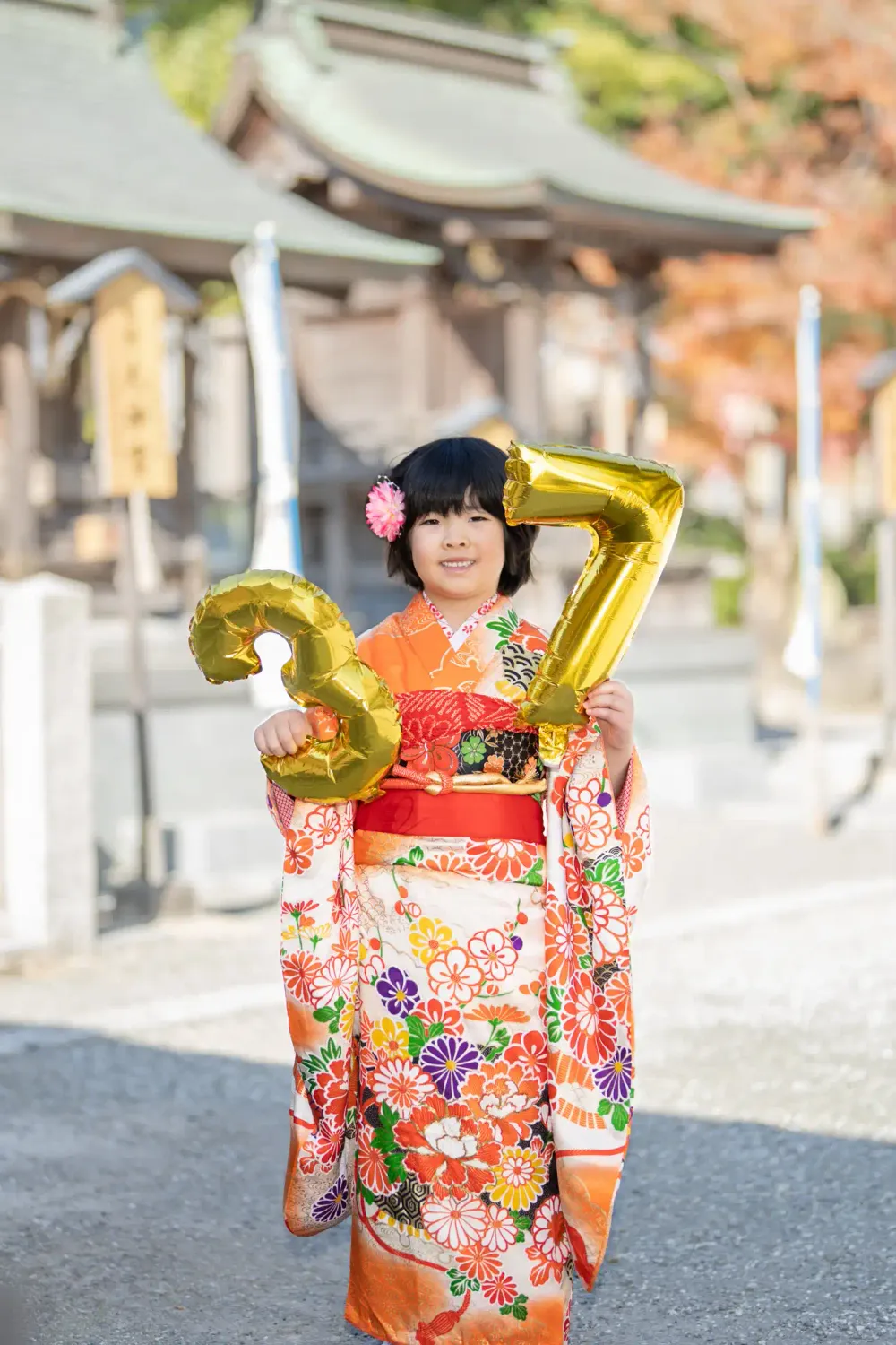 曩祖八幡宮での七五三撮影｜姉弟で迎える秋の家族時間