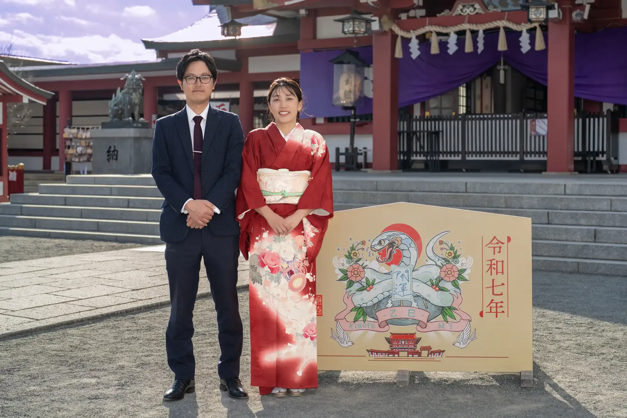 【福岡県北九州市小倉北区でカップル撮影】福岡県北九州市小倉北区の篠崎八幡神社にて、3歳の女の子と4歳のお姉ちゃんの七五三撮影を行いました。15