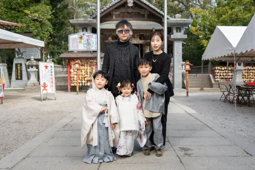 【福岡県福岡市西区で家族撮影】福岡市西区にて、3歳の女の子と5歳の男の子の七五三、そしてご家族の撮影を行いました。14