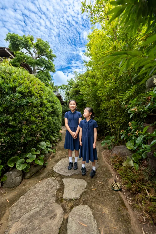 【山口県下関市で家族撮影】可愛らしい姉妹の夏の日の一枚です。1