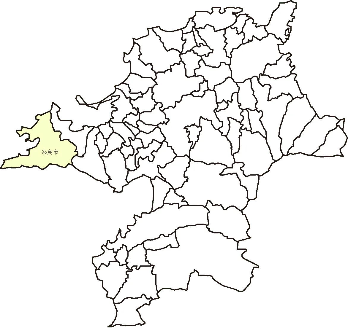 福岡県糸島市のマップ