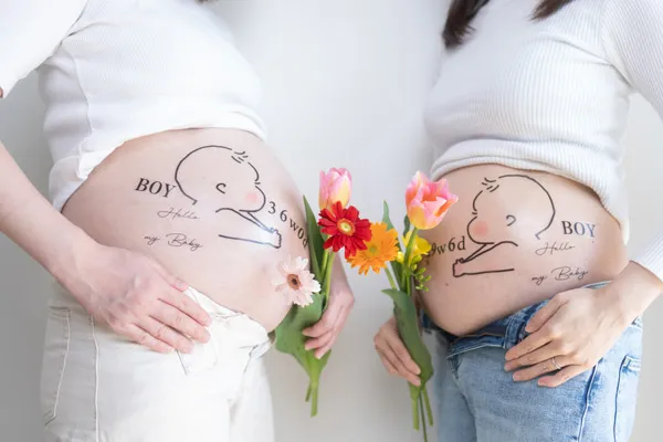 【福岡県福岡市でマタニティお友達撮影】お友達の妊婦さんと一緒に撮影させていただきました。1