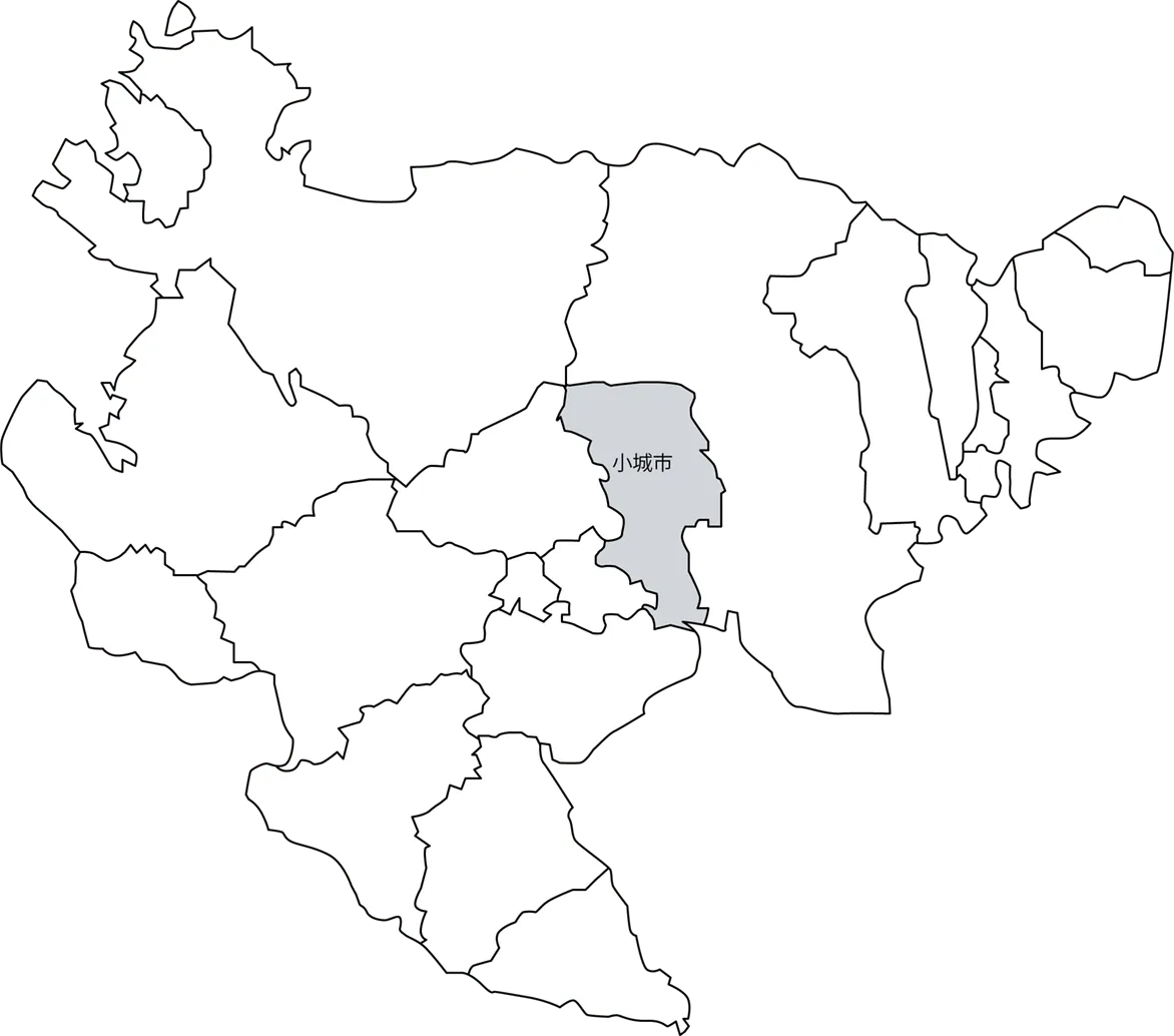 佐賀県小城市のマップ