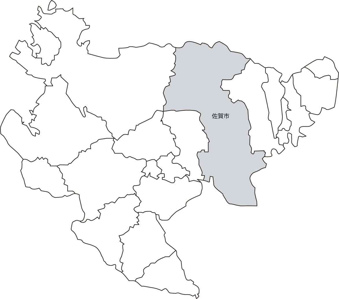佐賀県佐賀市のマップ