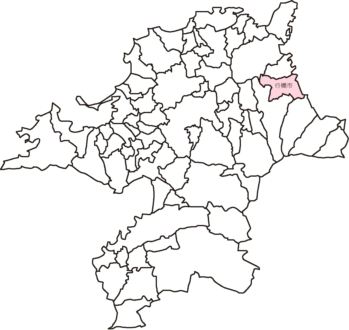 福岡県行橋市のマップ