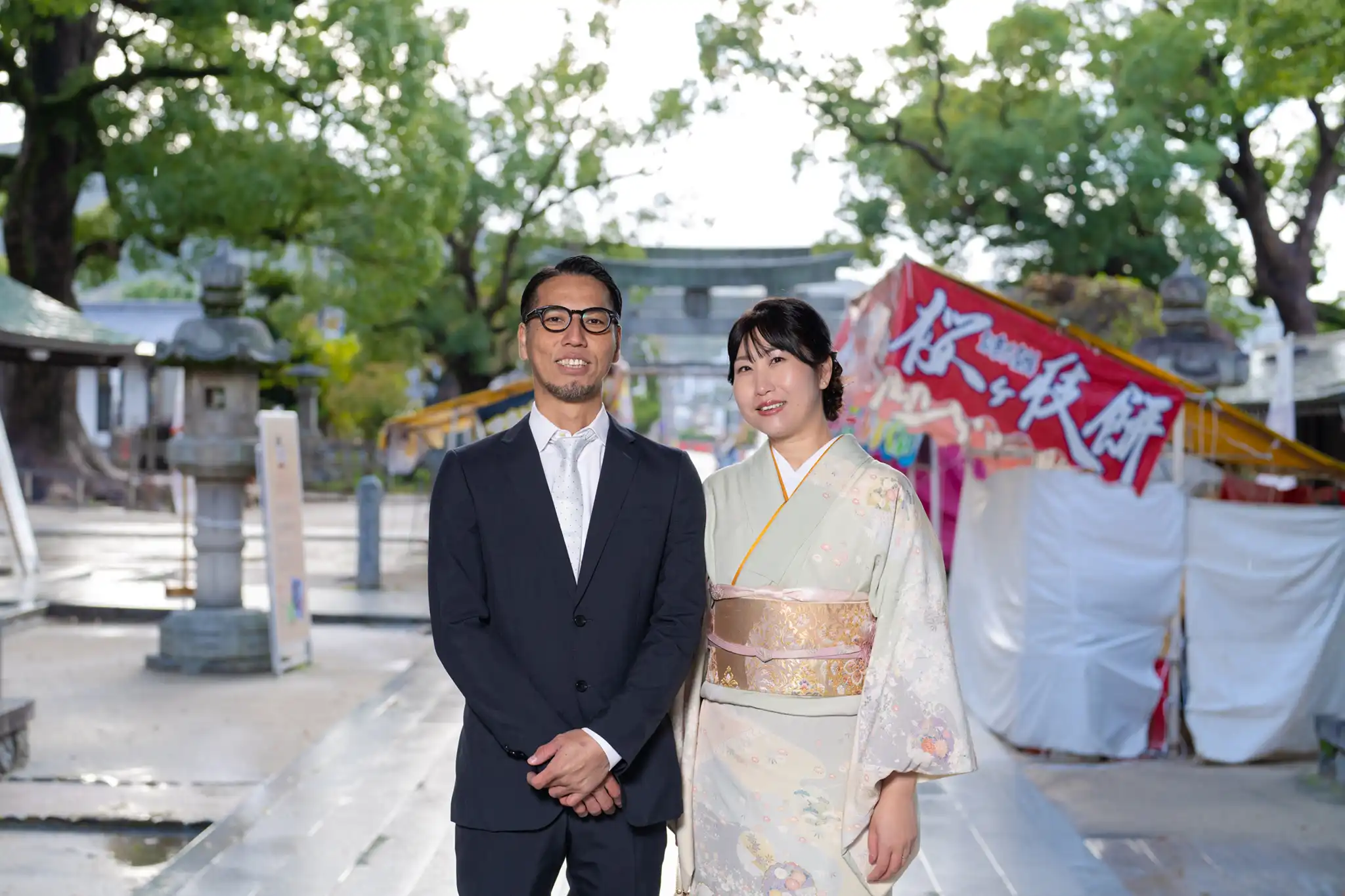 【福岡県糟屋郡宇美町でカップル撮影】５歳男子です。撮影前は激しい雨が降っており、どうなるかと心配しておりましたが、いざ撮影が始まると次第に青空が見え始めました。12